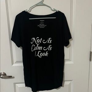 Torrid Black Tee with White Graphic